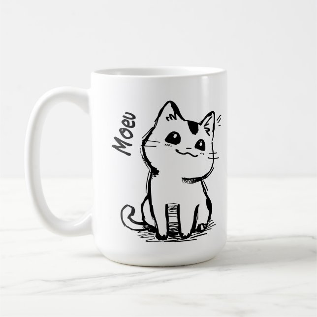 Caneca De Café Um gato sorrateiro 01 (Esquerda)