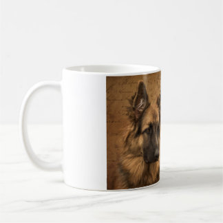 Caneca De Café Um german shepherd em Paris