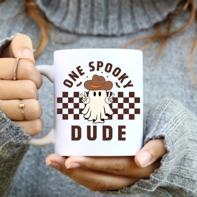 Caneca De Café Um Homem de Cowboy Ocidental Birthday Boo Ghost (One Spooky Dude Western Cowboy Birthday Boo Ghost Coffee Mug)