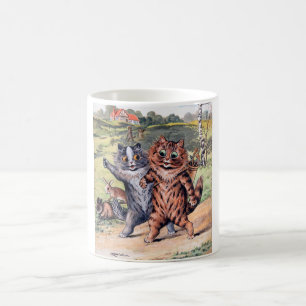 Caneca De Café Um jogo de golfe, Louis Wain