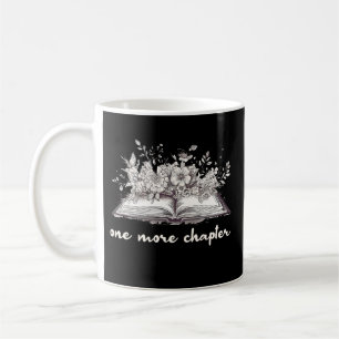 Caneca De Café Um Livro Mais Um Capítulo Com Flores