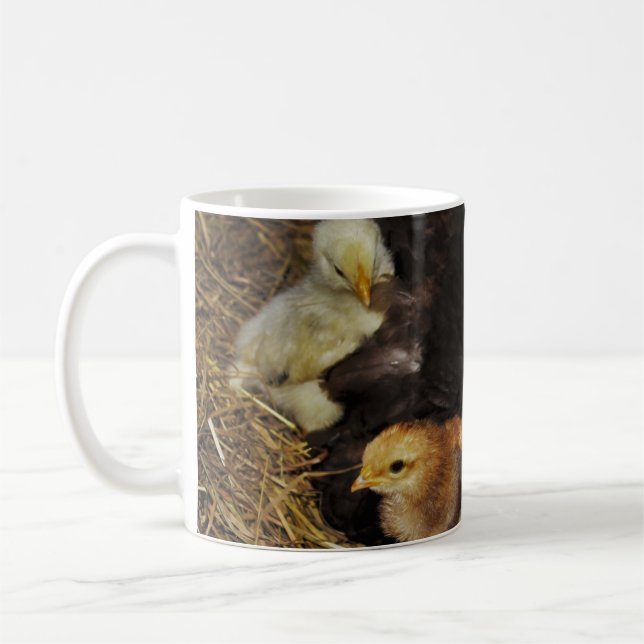 Caneca De Café Um Mama e seus pintinhos (Esquerda)