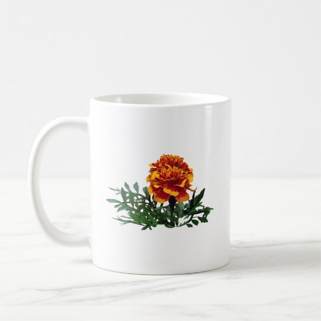 Caneca De Café Um Marigold Laranja com Pontas Amarelas (Esquerda)