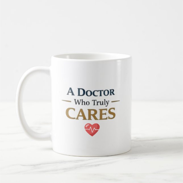 Caneca De Café Um Médico Que Realmente Se Importa Presente Person (Esquerda)