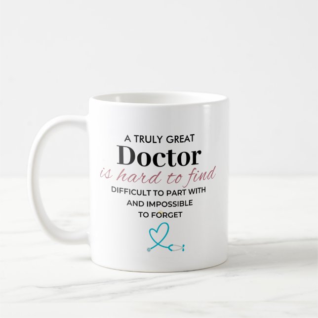 Caneca De Café Um médico verdadeiramente Excelente - Duro de esqu (Esquerda)