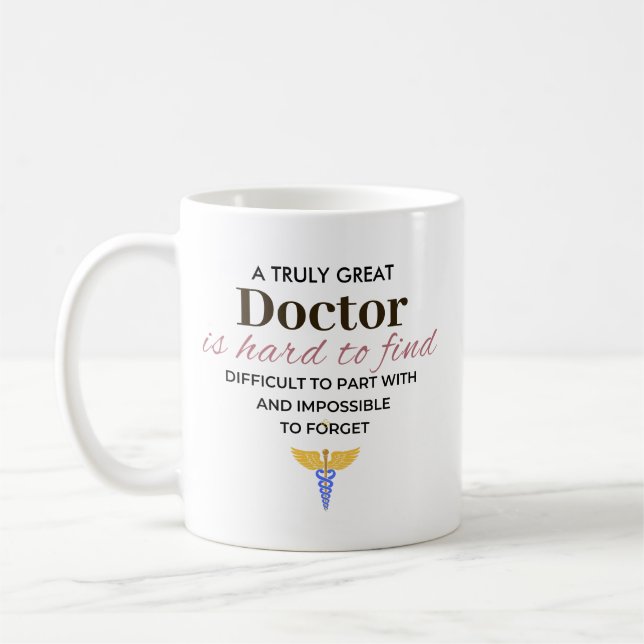 Caneca De Café Um Médico Verdadeiramente Ótimo – Nome Personaliza (Esquerda)
