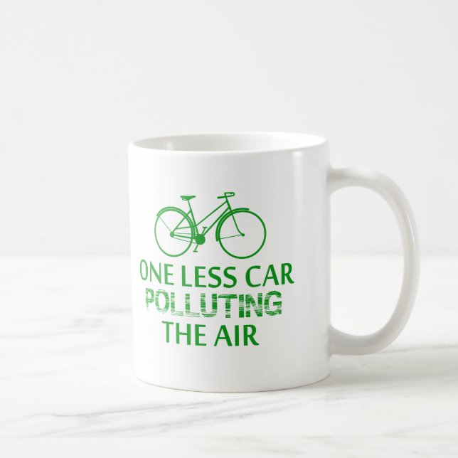 Caneca De Café Um menos carro que polui o ar (Direita)