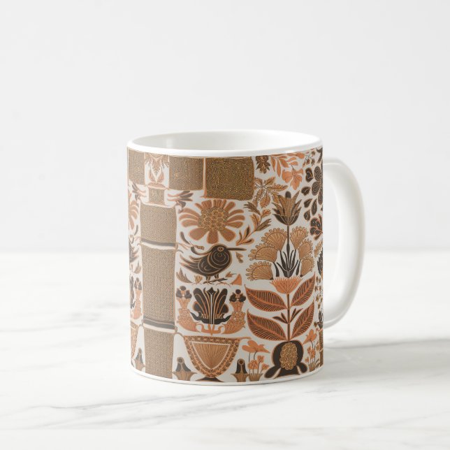 Caneca De Café Um motivo botânico tradicional (Frente Esquerda)