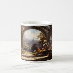 Caneca De Café Um Mundo Fantástico de Palácios e Flores