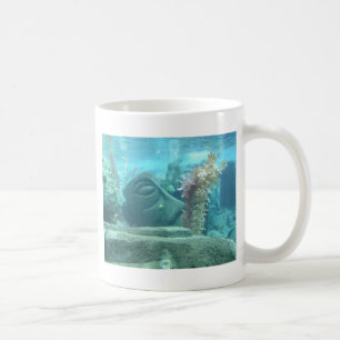 Caneca De Café Um Mundo Subaquático - design de estátua de pedra