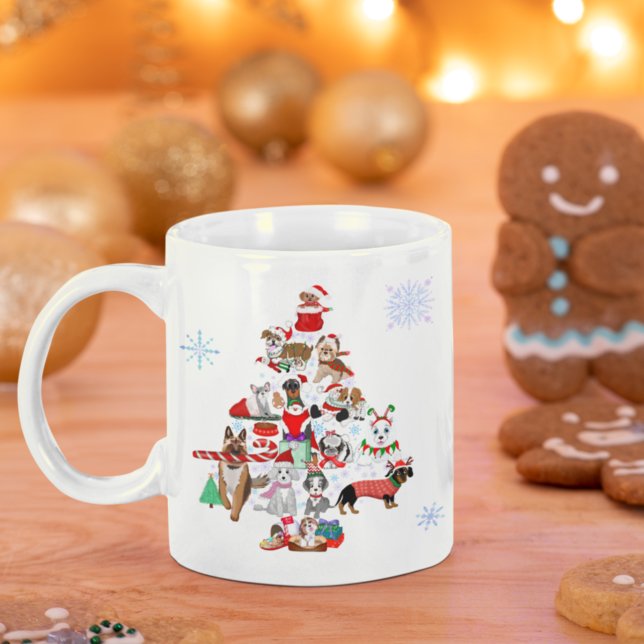 Caneca De Café Um Natal muito Feliz para cães (Criador carregado)
