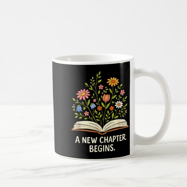 Caneca De Café Um novo capítulo começa inspirando leitores biblio (Direita)