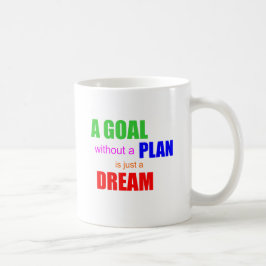 Caneca De Café Um objetivo sem um plano é apenas um sonho Coffee 