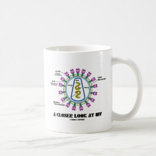 Caneca De Café Um olhar mais atento em HIV (virologia de Viron)
