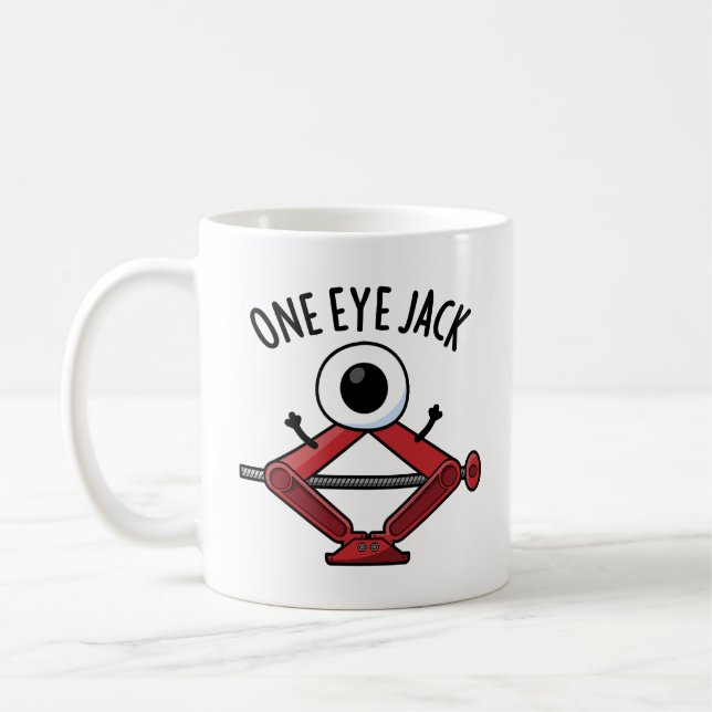 Caneca De Café Um Olho Jack Funny Carro Jack Pun (Esquerda)