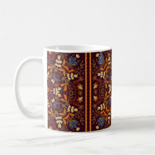 Caneca De Café Um ornamento de flor fantástico. Linda patente de