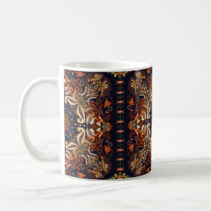 Caneca De Café Um ornamento sem costura indiano. Patente simétri