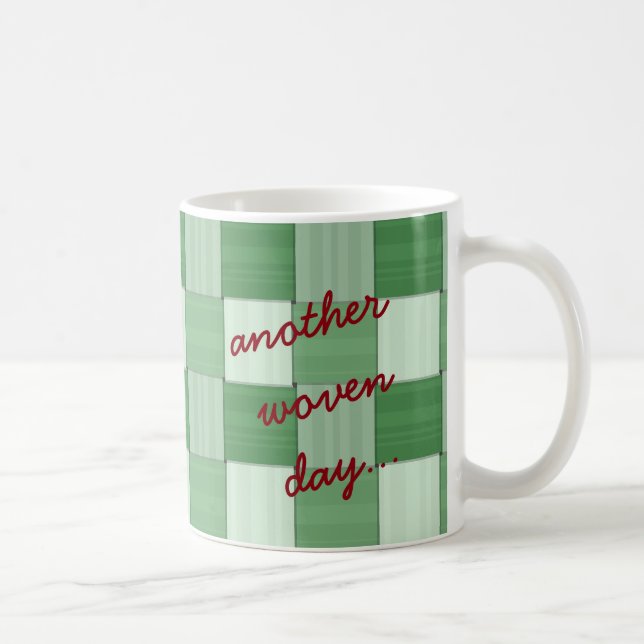 Caneca De Café Um outro verde tecido do dia (Direita)