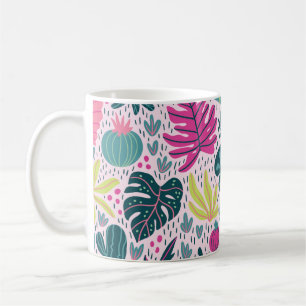 Caneca De Café Um padrão constante com floresta tropical selvagem