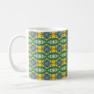 Caneca De Café Um padrão desenhado à mão abstrato sem costura.