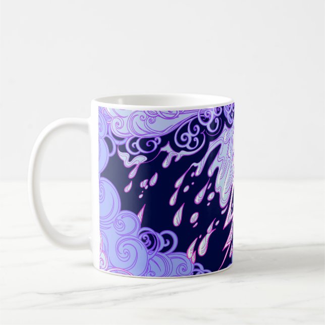 Caneca De Café Um padrão perfeito. Clo decorativo com estilo retr (Esquerda)