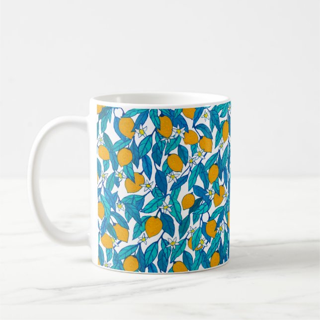 Caneca De Café Um padrão perfeito. Léon sangrento. Núcleos de flo (Esquerda)