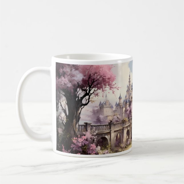 Caneca De Café Um Palácio No Estilo De Aquarela (Esquerda)