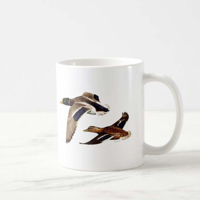 Caneca De Café Um par de patos-reais (Direita)