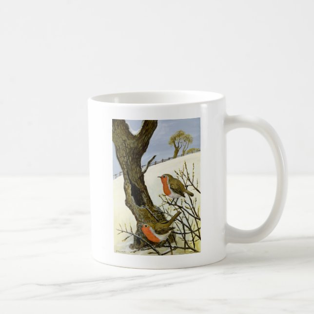 Caneca De Café Um par de robins (Direita)