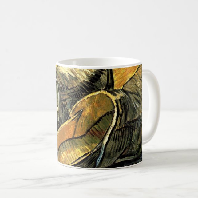 Caneca De Café Um Par de Tamancos de Couro por Vincent van Gogh (Frente Esquerda)