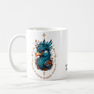 Caneca De Café Um pássaro azul majestoso.
