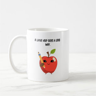 Caneca De Café Um Pequeno Ajuda Vai Longe Educador