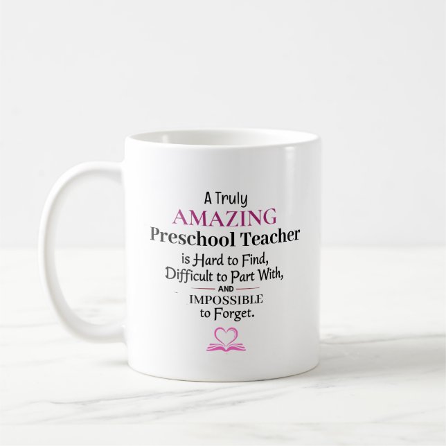 Caneca De Café Um Professor de Pré-Escola Verdadeiramente Incríve (Esquerda)