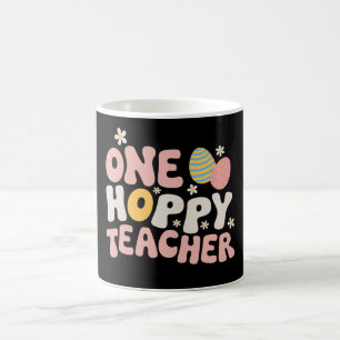 Caneca De Café Um Professor Saltitante de Páscoa Ensina Groovy Re