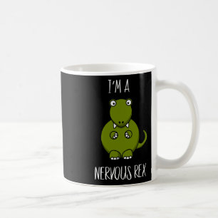 Caneca De Café Um Rex Nervoso Comédia Ansiedade Dinossauro Dino T