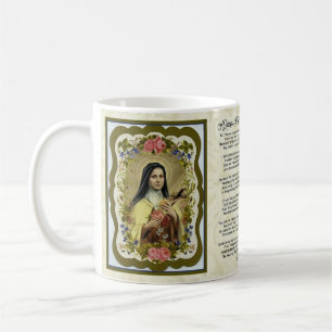 CANECA DE CAFÉ UM ROSA PARA A ORAÇÃO DO ST. THERESE