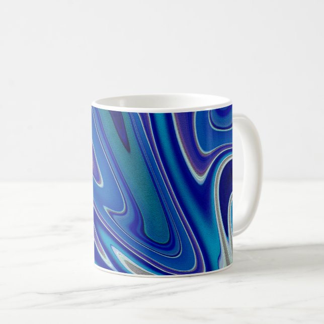 Caneca De Café Um Salpico de Azul (Frente Esquerda)