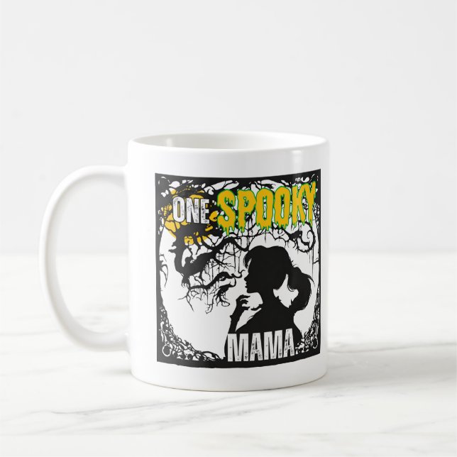 Caneca De Café Um Spooky Mama.b (Esquerda)