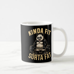 Caneca De Café Um Tanto em Forma Meio Gordo - Panda de Academia E
