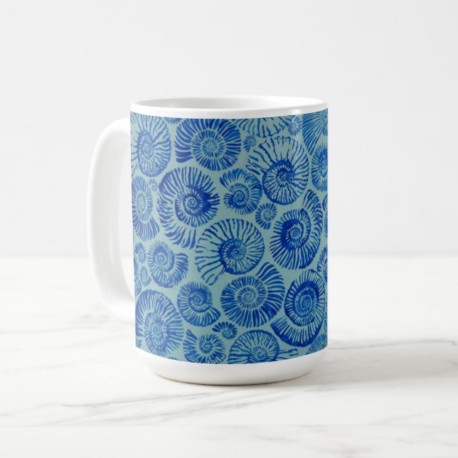 Caneca De Café Um Tecido Felipe Jacobs Ammonite Mug (Frente Esquerda)