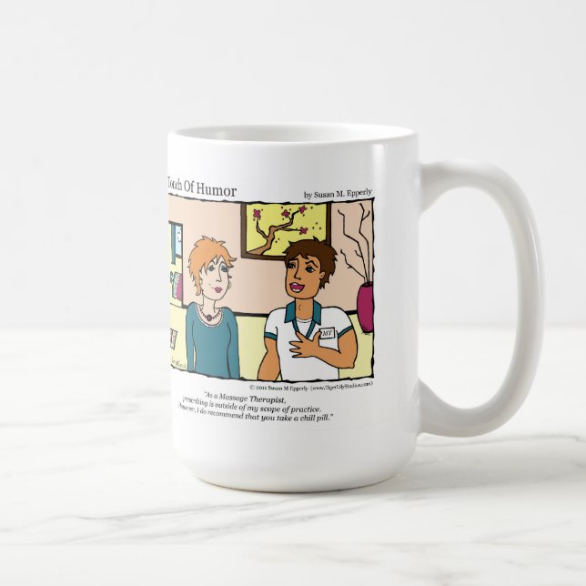 Caneca De Café "Um toque de humor" Chill Massage Comic Mug (Direita)