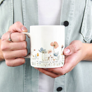 Caneca De Café Um Toque Floral nas Manhãs de Café: Presente para 
