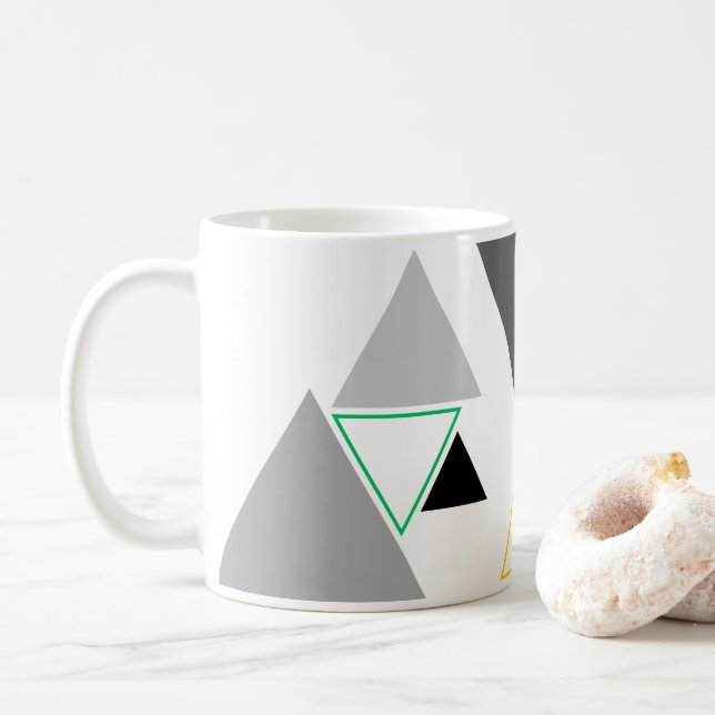 Caneca De Café Um Triângulo Simples (Com Donut)