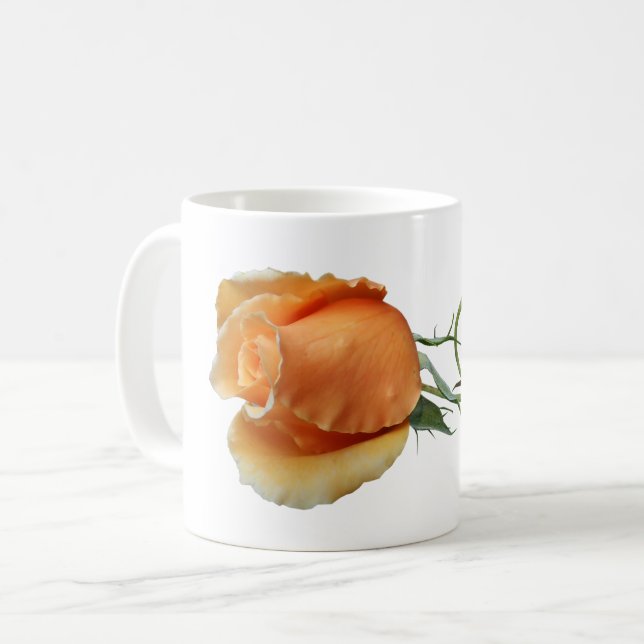 Caneca De Café Um único corte de rosa      (Frente Esquerda)