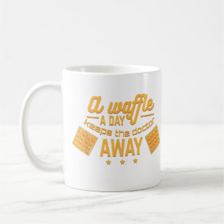 Caneca De Café Um waffle por dia mantém o doutor longe do novo