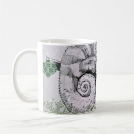 Caneca De Café Um Wraparound do Natal do camaleão