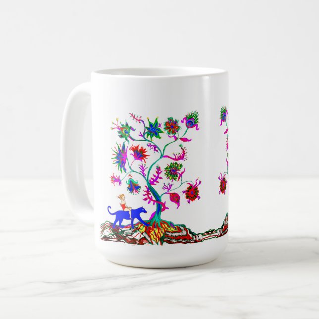 Caneca De Café Uma árvore da vida e uma menina (Frente Esquerda)