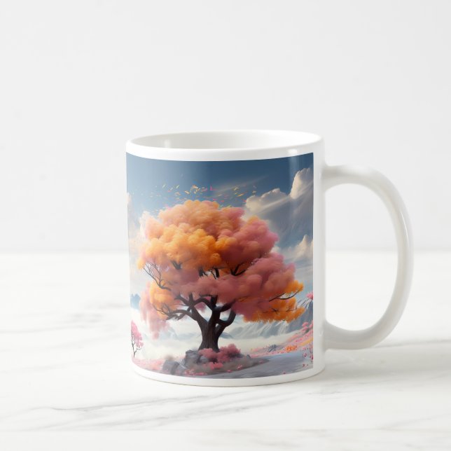 Caneca De Café Uma Árvore No Mundo Da Fantasia (Direita)