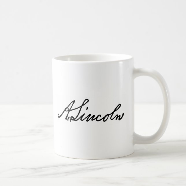 Caneca De Café Uma assinatura de Lincoln (Direita)