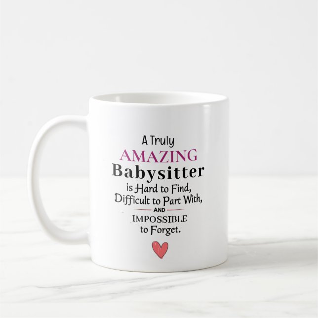 Caneca De Café Uma Babá Totalmente Incrível (Esquerda)